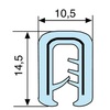 Elastomer Kantenschutzprofile PVC/Stahl  schwarz 2561 L=100